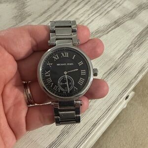 Michael Kors Black Dial Silver Watch